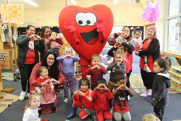Hearty visiting an early learning centre