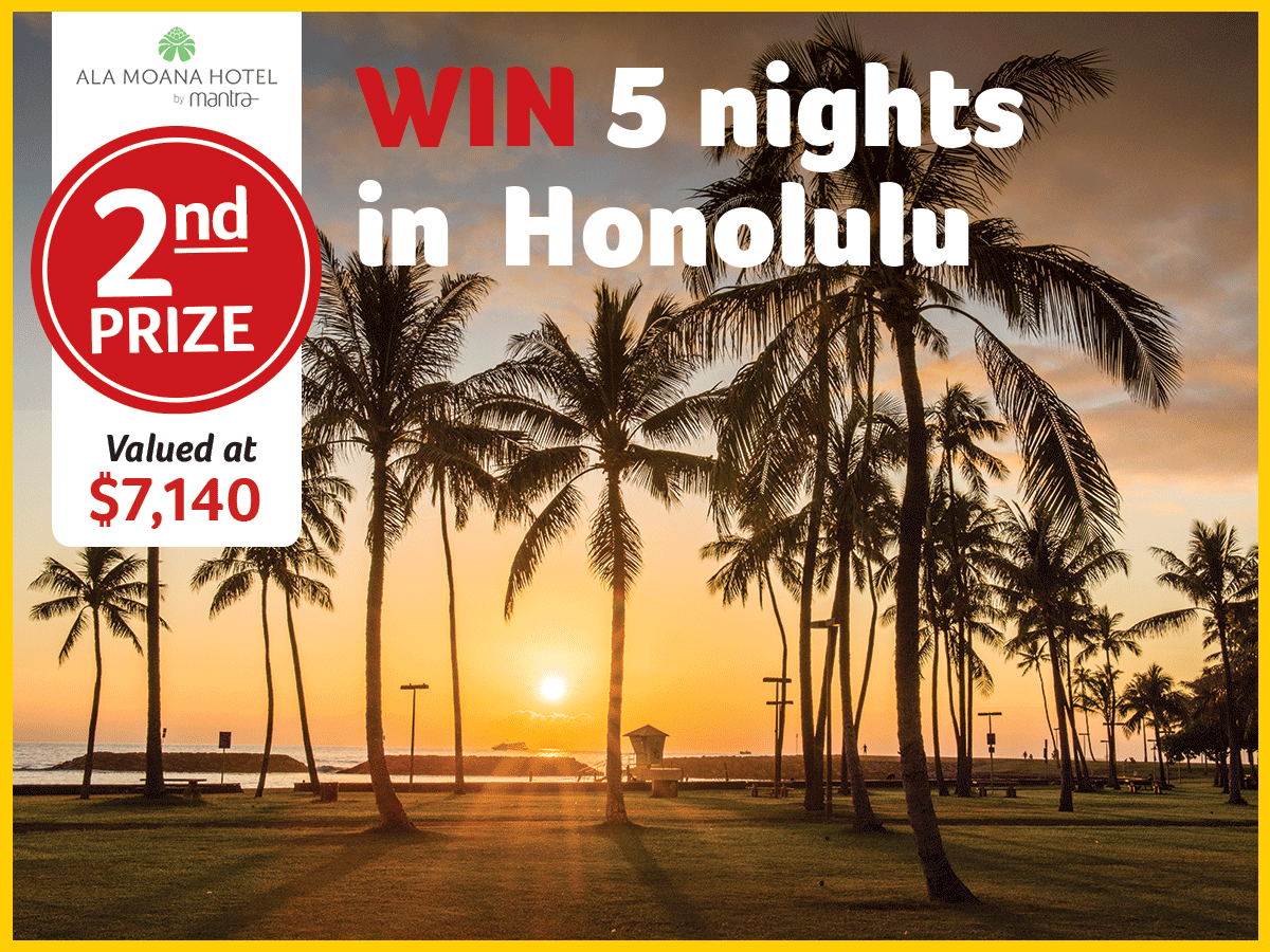 Win 5-nights in Honolulu; 2nd prize in Heart Foundation lottery no.137 valued at $7,140